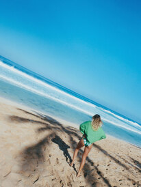 1 Little Dume Oversized Sweater Green URJSW03038 Roxy