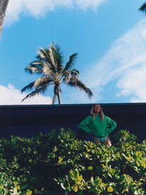 3 Little Dume Oversized Sweater Green URJSW03038 Roxy