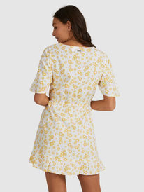 roxy, Womens Springtime Feels Wrap Dress, BRIGHT WHITE MINI FLOWER DITSY (wbb9) Springtime Feels - Wrap Dress for Women URJWD03115