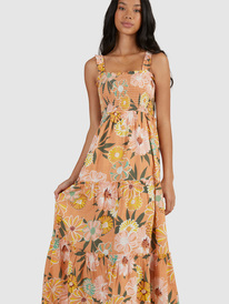 8 Sunnier Shores Woven Maxi Dress Brown URJWD03116 Roxy