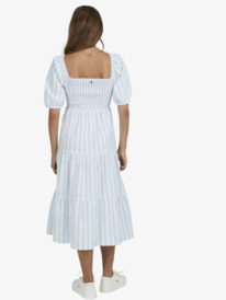 roxy, Womens Floral Fields Midi Dress, CERULEAN CABANA STRIPE (bfn3) FLORAL FIELDS II URJWD03134