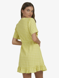 roxy, Womens Zenith Wrap Dress, LINDEN GREEN CHECK ME OUT (gfj2) ZENITH WRAP SLUB URJWD03139
