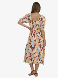 roxy, Womens Glistening Bay Midi Dress, RUSTIC BROWN FLORALDELIC (cpq6) GLISTENING BAY URJWD03140
