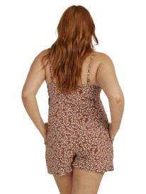 roxy, Womens Summer Icon Strappy Playsuit, RUSTIC BROWN ANIMALIA DOTS (cpq8) SUMMER ICON PRINTED URJWD03141