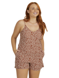 roxy, Womens Summer Icon Strappy Playsuit, RUSTIC BROWN ANIMALIA DOTS (cpq8) SUMMER ICON PRINTED URJWD03141