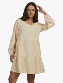7 Womens Trapeze Breeze Mini Dress Beige URJWD03150 Roxy