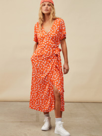 INDIGO SAND WRAP DRESS  URJWD03156