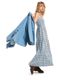 8 Womens Sunnier Shores Midi Dress Blue URJWD03157 Roxy