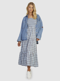 12 Womens Sunnier Shores Midi Dress Blue URJWD03157 Roxy