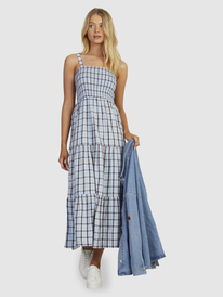 13 Womens Sunnier Shores Midi Dress Blue URJWD03157 Roxy