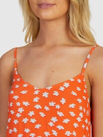 4 Womens Shine A Light Slip Dress Orange URJWD03159 Roxy