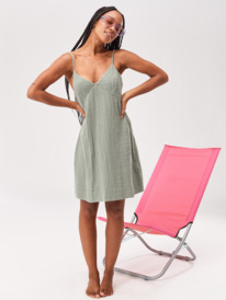 4 Womens Santorini Mini Slip Dress Green URJWD03167 Roxy