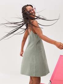 5 Womens Santorini Mini Slip Dress Green URJWD03167 Roxy