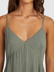 10 Womens Santorini Mini Slip Dress Green URJWD03167 Roxy