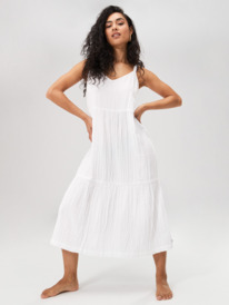 4 Womens Waiting Line Midi Dress White URJWD03182 Roxy