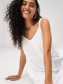 5 Womens Waiting Line Midi Dress White URJWD03182 Roxy