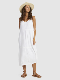6 Womens Waiting Line Midi Dress White URJWD03182 Roxy