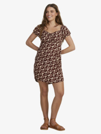 2 Womens Aloha Sessions Short Sleeve Dress Red URJWD03187 Roxy