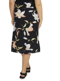 roxy, Midtown Sun 2022 - Midi Skirt for Women, ANTHRACITE BIG HIBISCUS WAVE (kvj4) Midtown Sun 2022 - Midi Skirt for Women URJWK03033
