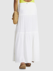 10 Womens Remember The Time Maxi Skirt White URJWK03039 Roxy