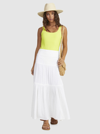 9 Womens Remember The Time Maxi Skirt White URJWK03039 Roxy