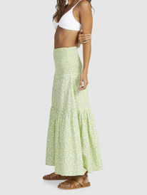 6 Womens Remember The Time Maxi Skirt Green URJWK03040 Roxy