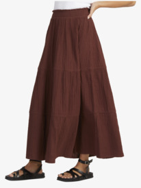5 Womens Roxy Days Midi Skirt Red URJWK03042 Roxy