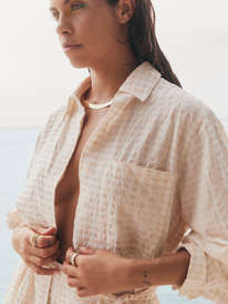 roxy, Womens Little Wing Long Sleeve Shirt, BRAZILIAN SAND (ten0) LITTLE WING BF SHIRT URJWT03100