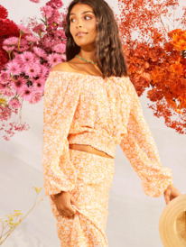 4 Womens Seminyak Sessions Long Sleeve Top Orange URJWT03105 Roxy