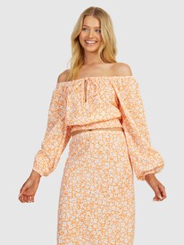 13 Womens Seminyak Sessions Long Sleeve Top Orange URJWT03105 Roxy