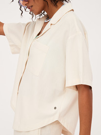 3 Womens Bisous Short Sleeve Shirt Yellow URJWT03108 Roxy