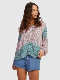 7 Womens Poolside Plans Long Sleeve Top Pink URJWT03109 Roxy