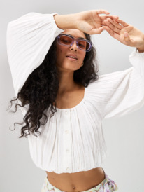 0 Womens Summer Sessions Long Sleeve Crop Top White URJWT03114 Roxy