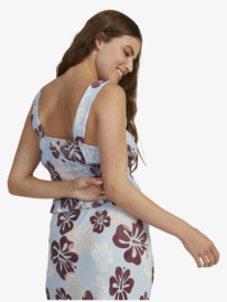 4 Womens Aloha Sessions Strappy Crop Top Blue URJWT03120 Roxy