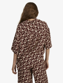 3 Womens Aloha Sessions Short Sleeve Shirt Red URJWT03121 Roxy