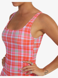 7 Tartan Times One-Piece Swimsuit Orange URJX103047 Roxy