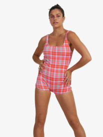 4 Tartan Times One-Piece Swimsuit Orange URJX103047 Roxy