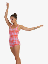 6 Tartan Times One-Piece Swimsuit Orange URJX103047 Roxy