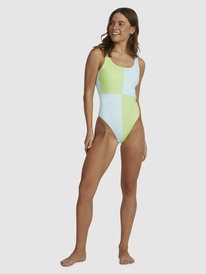 6 Womens Tropic Trip One-Piece Swimsuit Green URJX103058 Roxy