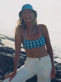 2 Womens Geo Vibe Bralette Bikini Top  URJX203009 Roxy