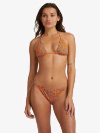 3 Hollow Trees - Tiki Triangle Bikini Top Orange URJX303052 Roxy