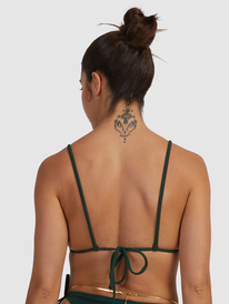 3 Mimi Tiki Tri Bikini Top Green URJX303078 Roxy