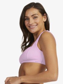 3 Womens Rib ROXY Love The 360 Full Coverage Bikini Top Pink URJX303091 Roxy