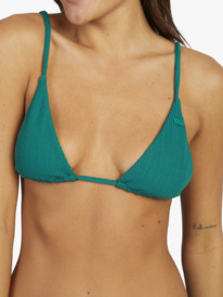 4 Womens Aruba Tiki Tri Bikini Top Green URJX303093 Roxy