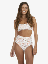 2 Sunset Kiss High Waist 2022 - Moderates Bikiniunterteil für Frauen Weiss URJX403058 Roxy