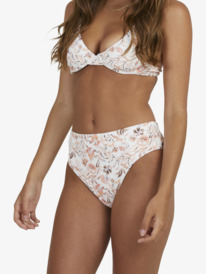 5 Sunset Kiss High Waist - Bas de bikini couvrance légère pour Femme Blanc URJX403059 Roxy