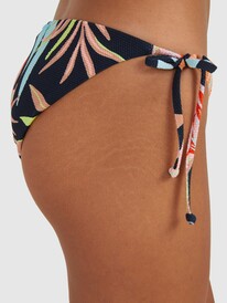 7 Womens Florette Tie-Side Bikini Bottoms Black URJX403072 Roxy