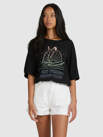 4 Sweet Janis - T-shirt boyfriend pour Femme Noir URJZT03683 Roxy