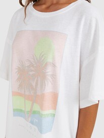 4 Sweet Janis Boyfriend T-Shirt White URJZT03683 Roxy