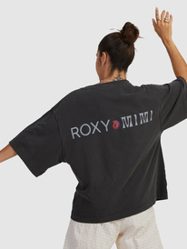 roxy, Womens Gypsy Eyes T-Shirt, ANTHRACITE (kvj0) GYPSY EYES BF TEE URJZT03703